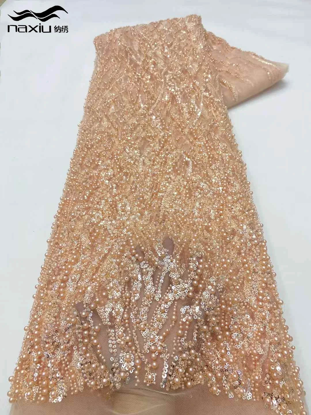 Madison 2025 High Quality African Nigerian Tulle Laces Fabric Sequins Heavy Beads Embroidery French Lace For Wedding Party Dress
Madison 2025 High Quality African Nigerian Tulle Laces Fabric Sequins Heavy Beads Embroidery French Lace For Wedding Party Dress