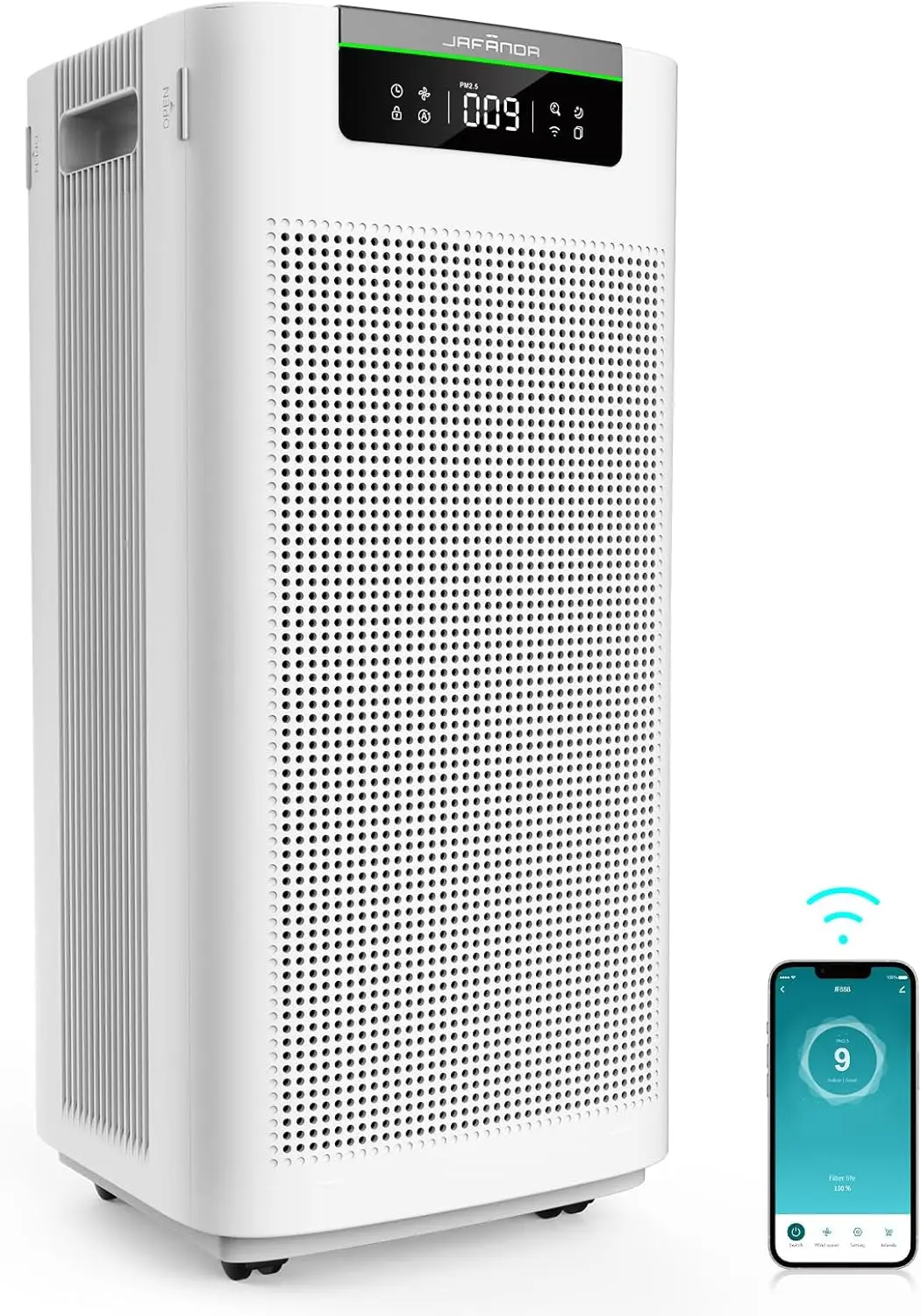 Smart Air Purifier for Large Rooms up to 3800 ft² with APP & Alexa, HEPA Filter Removes Dust, Pollen, Smoke, Allergies
Smart Air Purifier for Large Rooms up to 3800 ft² with APP & Alexa, HEPA Filter Removes Dust, Pollen, Smoke, Allergies