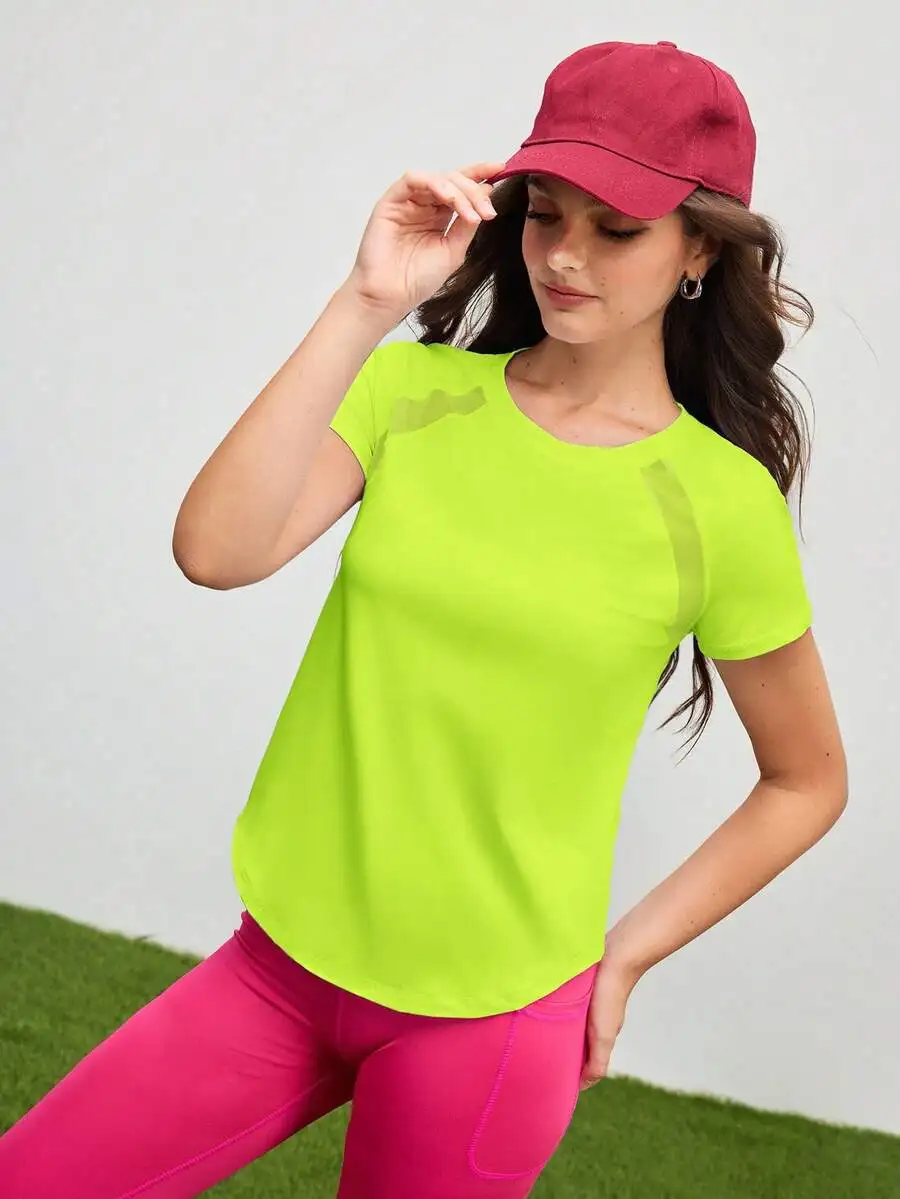 Womens Round Neck Short Sleeve Fitted Sportswear T-Shirt Breathable Quick Dry Outdoor Workout Top
Womens Round Neck Short Sleeve Fitted Sportswear T-Shirt Breathable Quick Dry Outdoor Workout Top