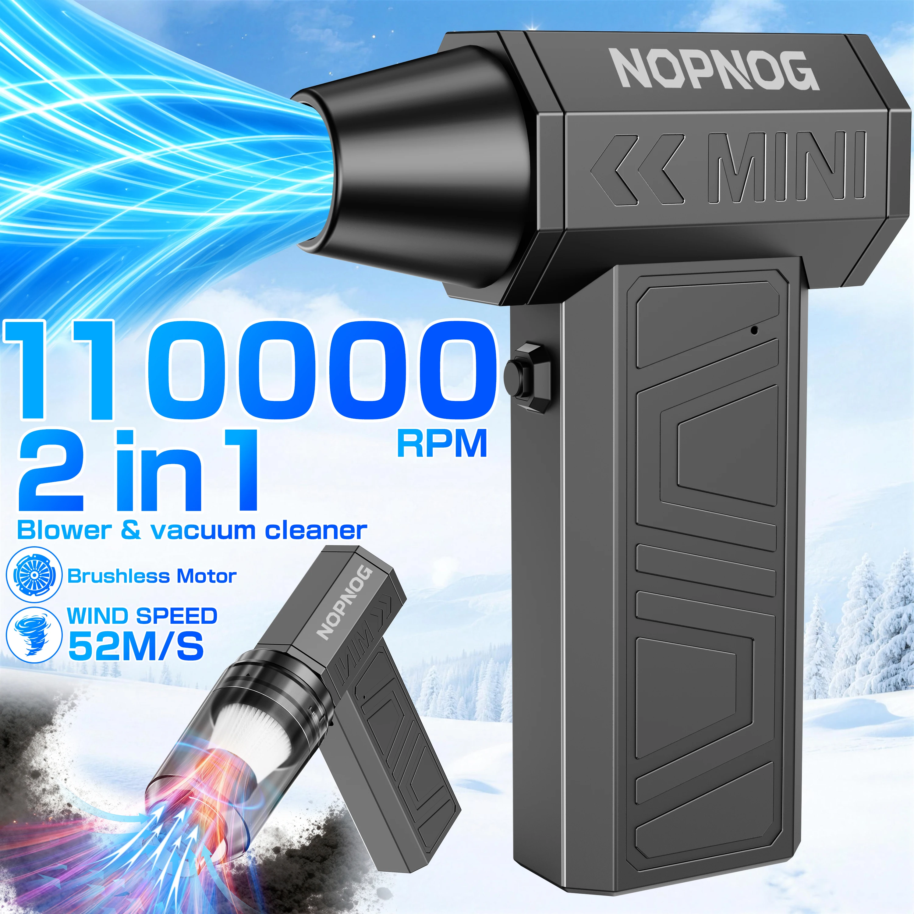 Blower Turbo Fan Cleaning Blow Tool Blowing Snow Handheld Violent Jet Fan Car Vacuum Cleaner Electric Air Duster 2 in 1 Portable
Blower Turbo Fan Cleaning Blow Tool Blowing Snow Handheld Violent Jet Fan Car Vacuum Cleaner Electric Air Duster 2 in 1 Portable