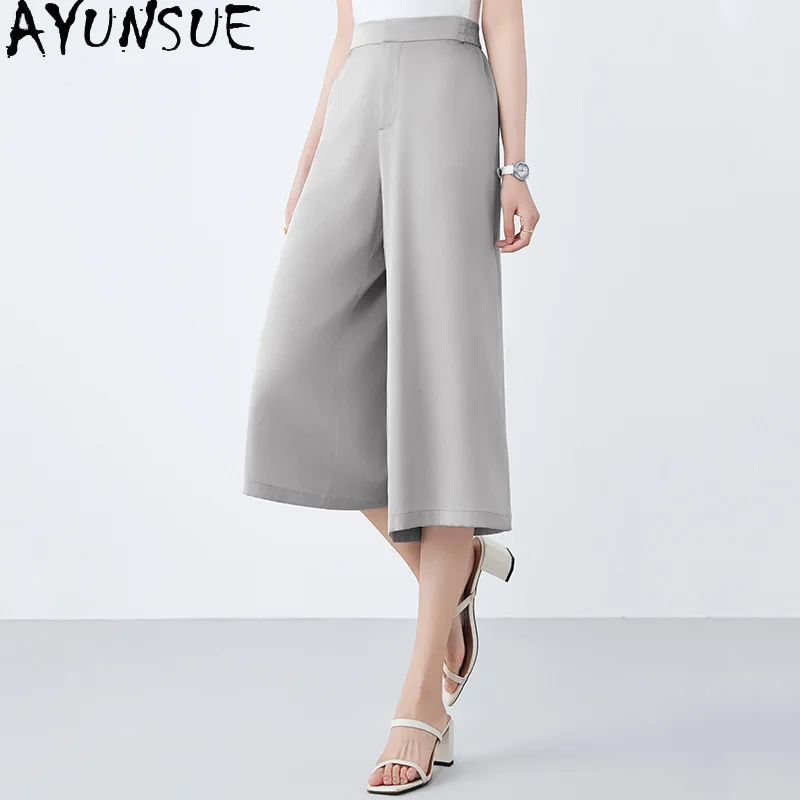 AYUNSUE 95% Silk Women's Pants High Waist Loose Wide Leg Pants for Woman Solid Color Pants Summer Clothes Woman 2026 Ropa Mujer
AYUNSUE 95% Silk Women's Pants High Waist Loose Wide Leg Pants for Woman Solid Color Pants Summer Clothes Woman 2026 Ropa Mujer