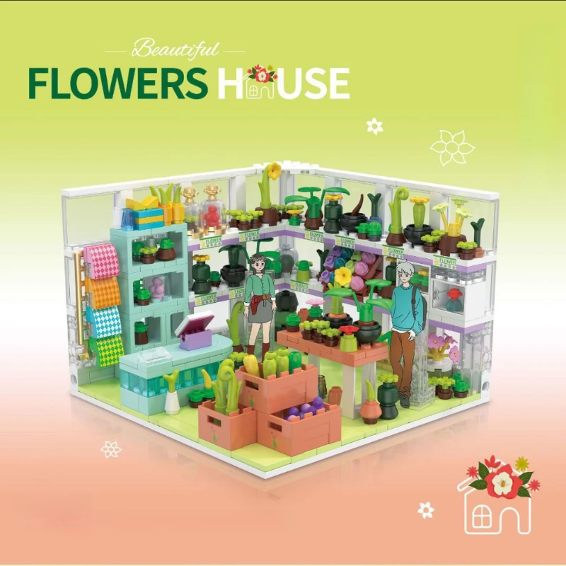 City Street View Mini Blocks Micro Building Blocks Flower House Street View Creative Model for Home Desk Decor Display Ornament
City Street View Mini Blocks Micro Building Blocks Flower House Street View Creative Model for Home Desk Decor Display Ornament
