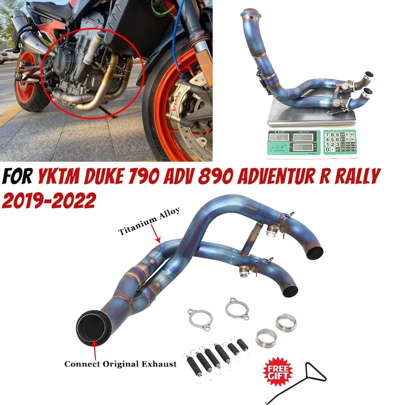 For KTM DUKE 790 ADV 890 Adventur R Rally 2019-2022 Full System Exhaust Motorcycle Front Pipe Motocross Slip on Connect Tube
For KTM DUKE 790 ADV 890 Adventur R Rally 2019-2022 Full System Exhaust Motorcycle Front Pipe Motocross Slip on Connect Tube