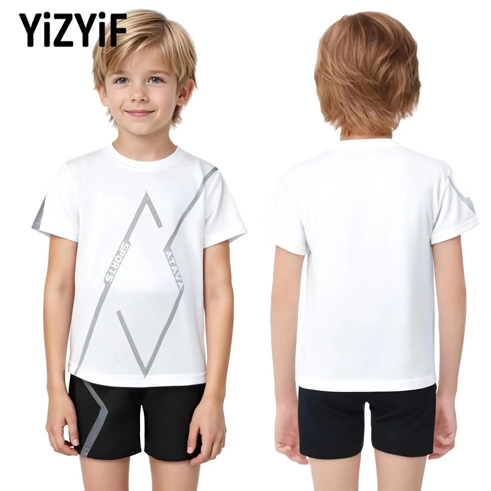 Kids Sports Outfits Sportswear Boy Moisture-Wicking Quick-drying Tracksuit Short Sleeve Contract Color T-shirt+Shorts Sports Set
Kids Sports Outfits Sportswear Boy Moisture-Wicking Quick-drying Tracksuit Short Sleeve Contract Color T-shirt+Shorts Sports Set