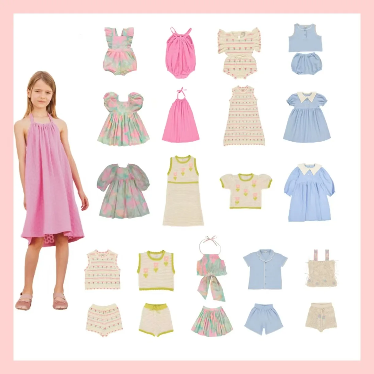 2025 Summer BE Knitted Dress Set Girls' Versatile Solid Color Short Sleeved Shorts Dress Sleeveless Top Set Baby Crawler Suit
2025 Summer BE Knitted Dress Set Girls' Versatile Solid Color Short Sleeved Shorts Dress Sleeveless Top Set Baby Crawler Suit