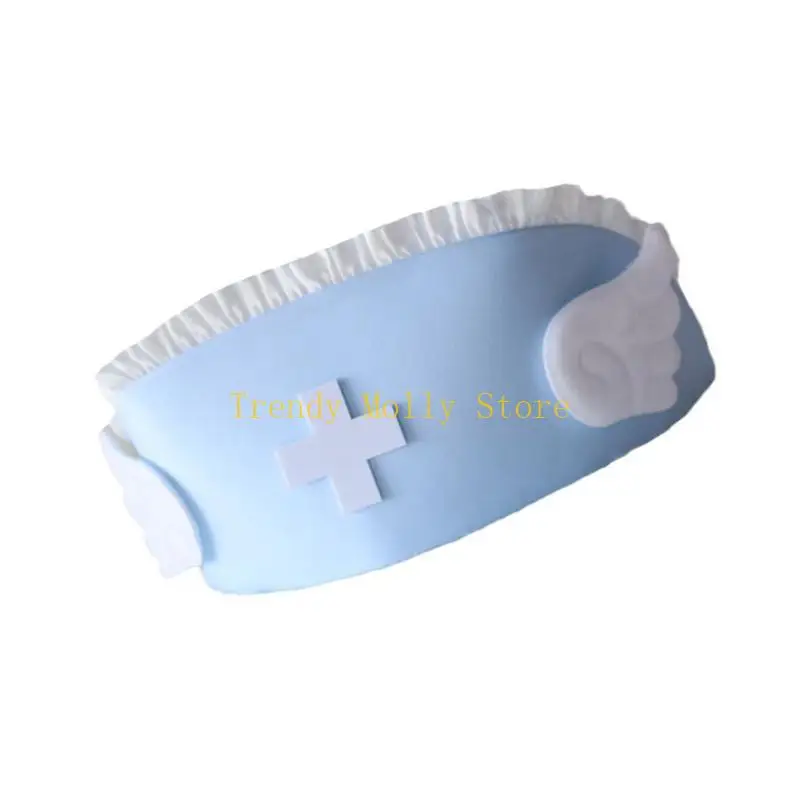 N5KB Breathable Nurse's Headwear with Angel Wing Decoration Cosplay Hat Costume
N5KB Breathable Nurse's Headwear with Angel Wing Decoration Cosplay Hat Costume