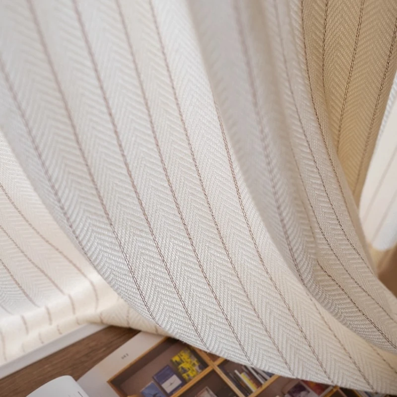 Soft and Waxy Striped Japanese-style Log Style Slightly Permeable Atmosphere Living Room Balcony Window Curtain Customization
Soft and Waxy Striped Japanese-style Log Style Slightly Permeable Atmosphere Living Room Balcony Window Curtain Customization