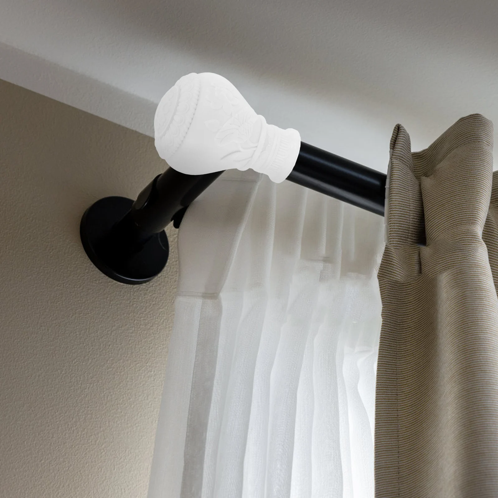 2Pcs Elegant Curtain Rod Finials Plastic Decorative Ends Only Easy Installation for Window Treatments Curtain Rod Finals
2Pcs Elegant Curtain Rod Finials Plastic Decorative Ends Only Easy Installation for Window Treatments Curtain Rod Finals