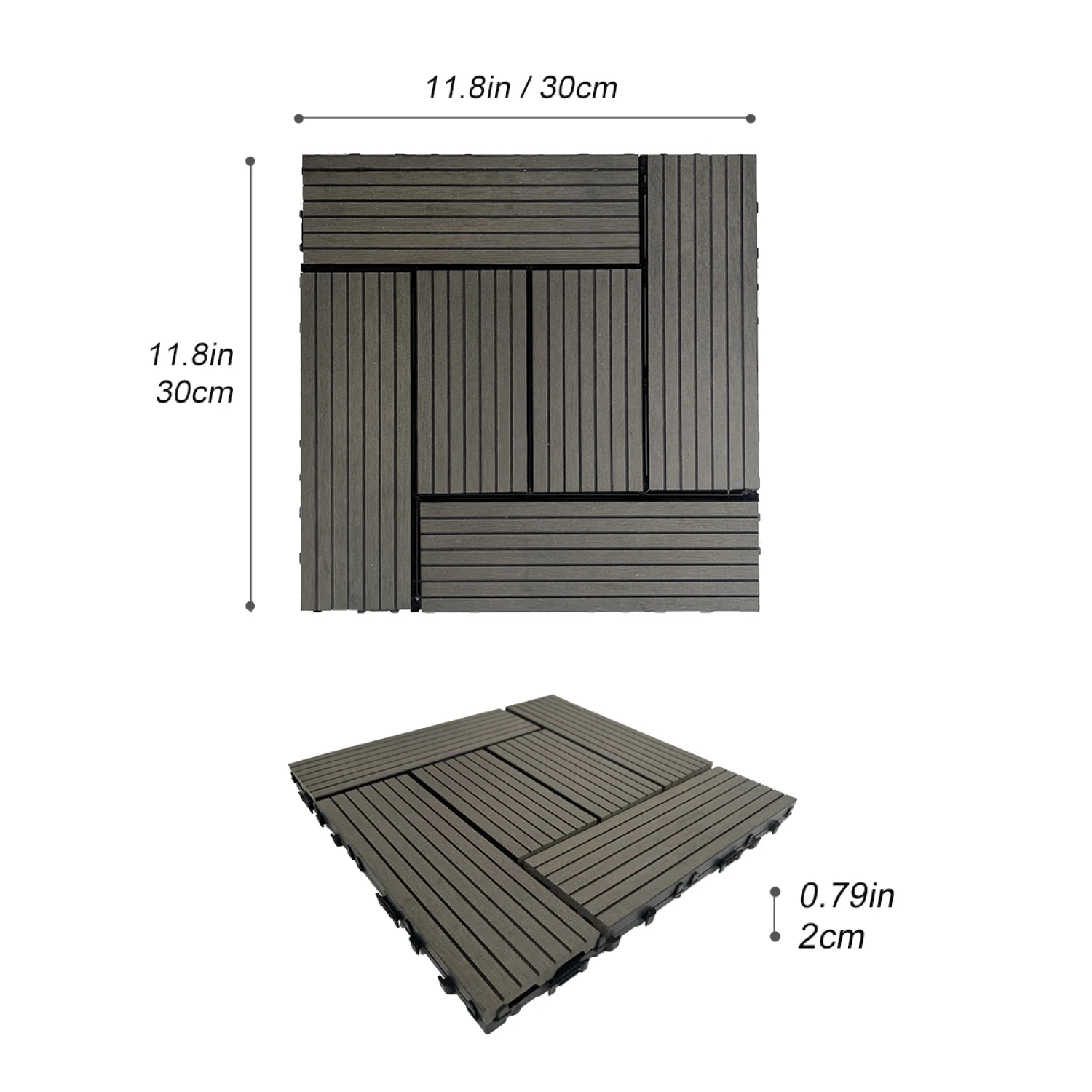 Wood Plastic Composite Deck Tiles Set of 20pcs, Composite Decking Resist Rust, Patio Flooring Outdoor Waterproof, Floor Tiles fo
Wood Plastic Composite Deck Tiles Set of 20pcs, Composite Decking Resist Rust, Patio Flooring Outdoor Waterproof, Floor Tiles fo