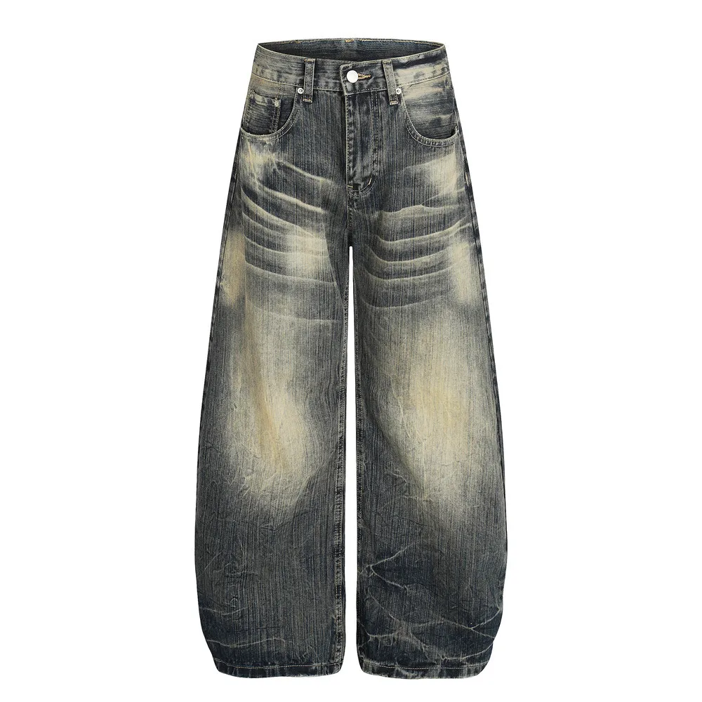 Spring New Men Jeans Vintage Washed Distressed Loose Wide Leg Curved Denim Pants Casual Comfort Full Length Retro Denim Trousers
Spring New Men Jeans Vintage Washed Distressed Loose Wide Leg Curved Denim Pants Casual Comfort Full Length Retro Denim Trousers