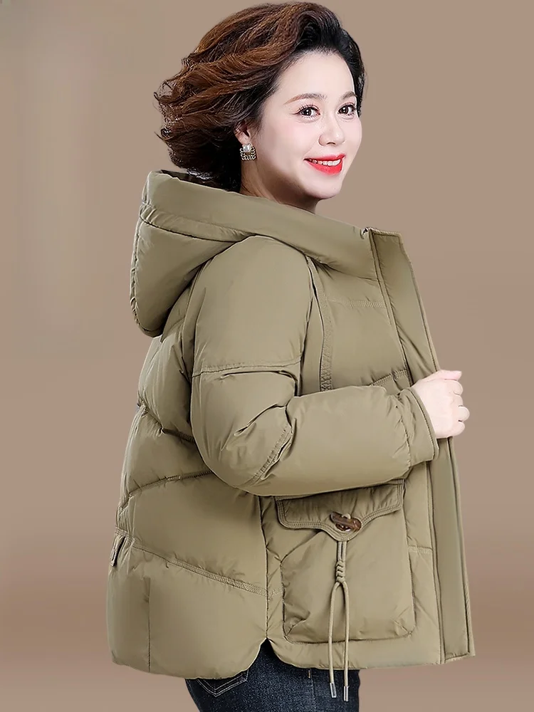 Winter Faion ort Thiened down Jaet for Mom Middle-Aged And ly Women Korean Sle Loose Fit Polyester Fiber
Winter Faion ort Thiened down Jaet for Mom Middle-Aged And ly Women Korean Sle Loose Fit Polyester Fiber