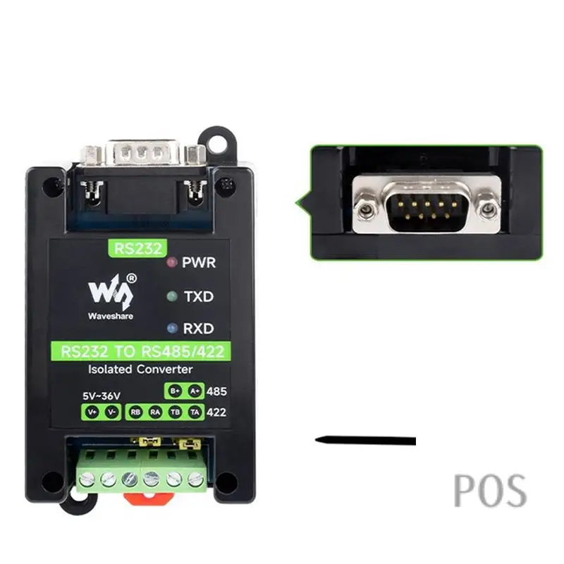 Waveshare RS232 To RS485/422 Active Digital Isolated Multi-Functional Convenient And Practical Interface Serial Converter-POS
Waveshare RS232 To RS485/422 Active Digital Isolated Multi-Functional Convenient And Practical Interface Serial Converter-POS