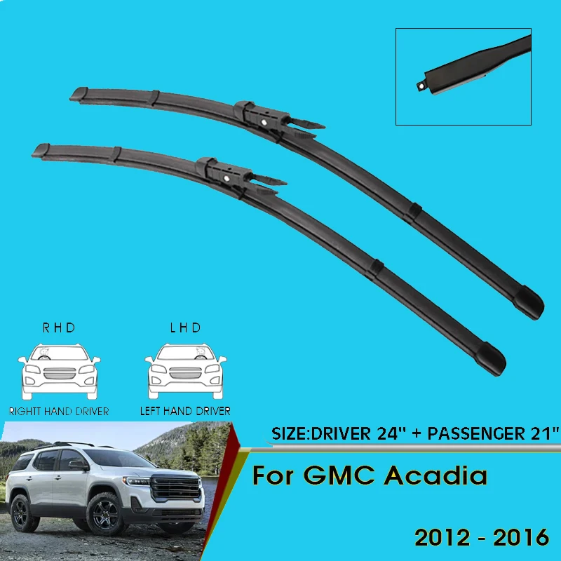 Car Wiper Blades For GMC Acadia 2012-2016 Windshield Windscreen Front Window Blades 24"+21" Car Accessories
Car Wiper Blades For GMC Acadia 2012-2016 Windshield Windscreen Front Window Blades 24"+21" Car Accessories