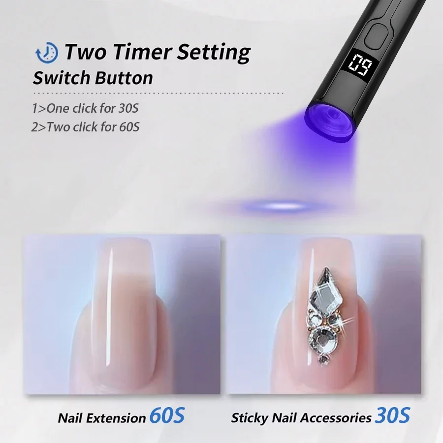 F2 365nm UV Nail lamp Flashlight USB Rechargeable Mini Palm Ultraviolet Pets Urine Cat tinea Money Ore Marker Detection Light
F2 365nm UV Nail lamp Flashlight USB Rechargeable Mini Palm Ultraviolet Pets Urine Cat tinea Money Ore Marker Detection Light