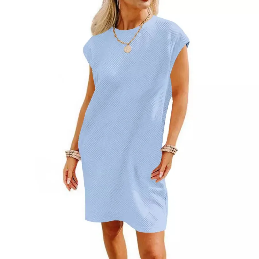 【New style】2026 Europe and America new women's short sleeve round collar overhead pocket texture fabric casual dress
【New style】2026 Europe and America new women's short sleeve round collar overhead pocket texture fabric casual dress