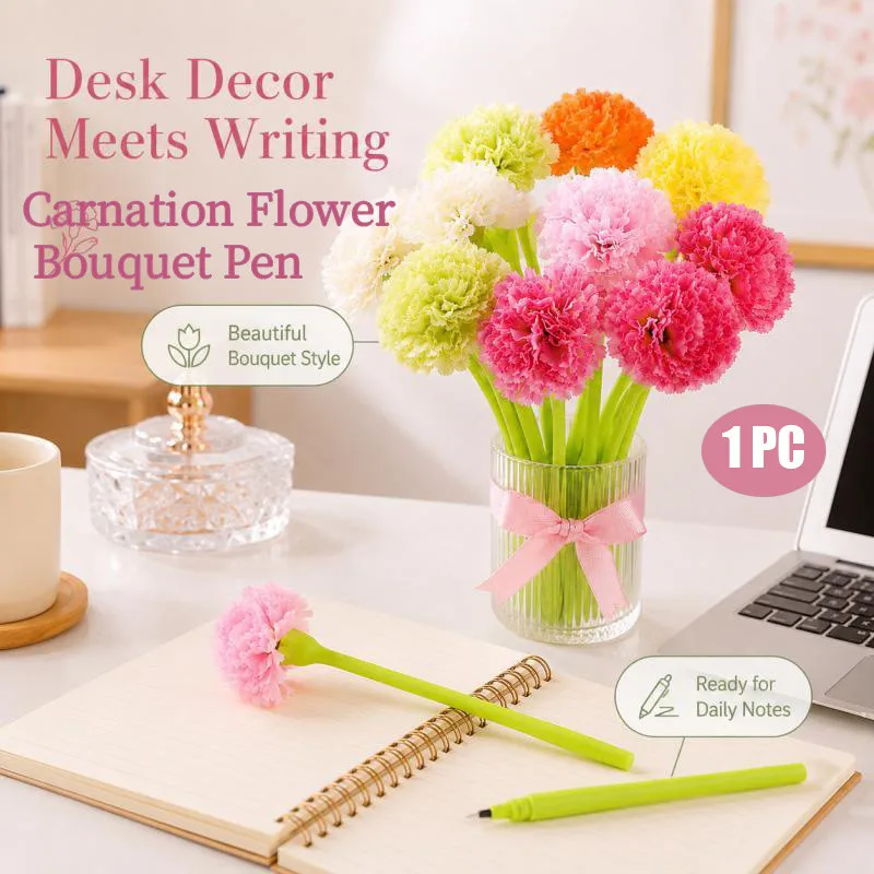 1PC Random Carnation Flower Gel Pen, Black & Blue Ink, Random Flower Color, Cute Stationery Gift
1PC Random Carnation Flower Gel Pen, Black & Blue Ink, Random Flower Color, Cute Stationery Gift
