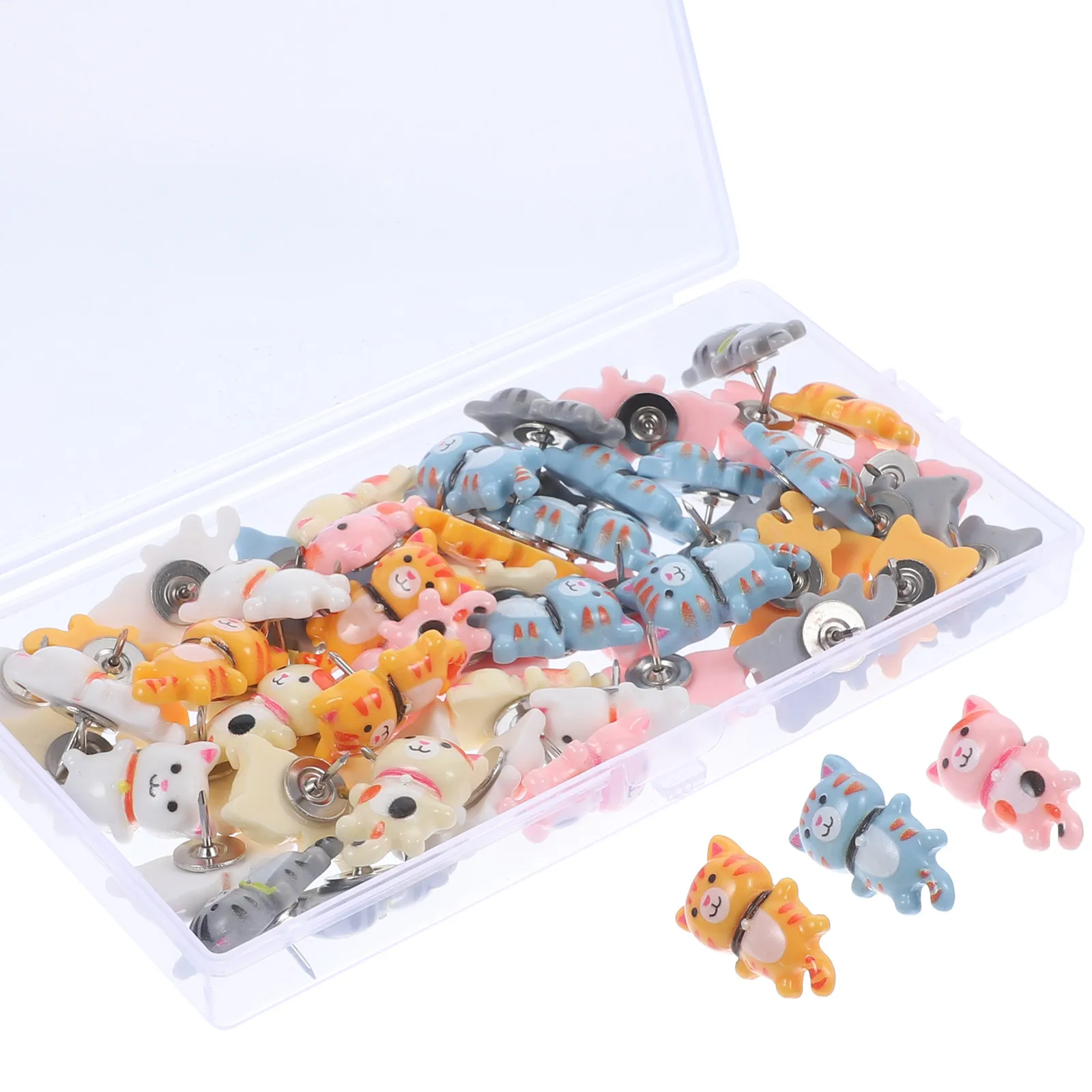 50Pcs Cat Push Pins Decorative Resin Metal Thumb Tacks for Photo Wall Bulletin Board Cork Board Map Marking Cat Office Desk
50Pcs Cat Push Pins Decorative Resin Metal Thumb Tacks for Photo Wall Bulletin Board Cork Board Map Marking Cat Office Desk