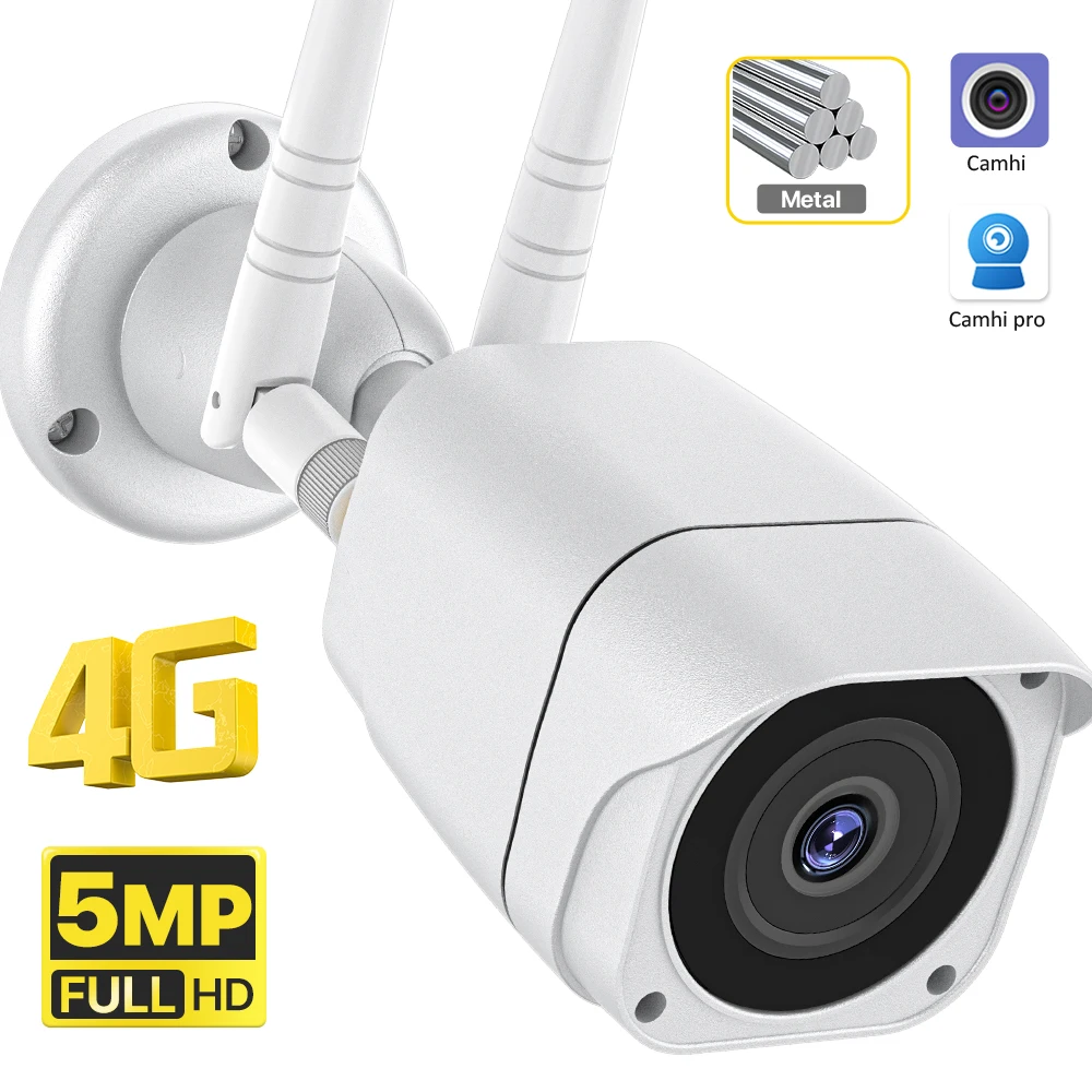 4G SIM-карта 5MP наружная пуля CCTV IP-камера безопасности металлический корпус камера наблюдения безопасность двустороннее аудио P2P Camhi APP
4G SIM-карта 5MP наружная пуля CCTV IP-камера безопасности металлический корпус камера наблюдения безопасность двустороннее аудио P2P Camhi APP