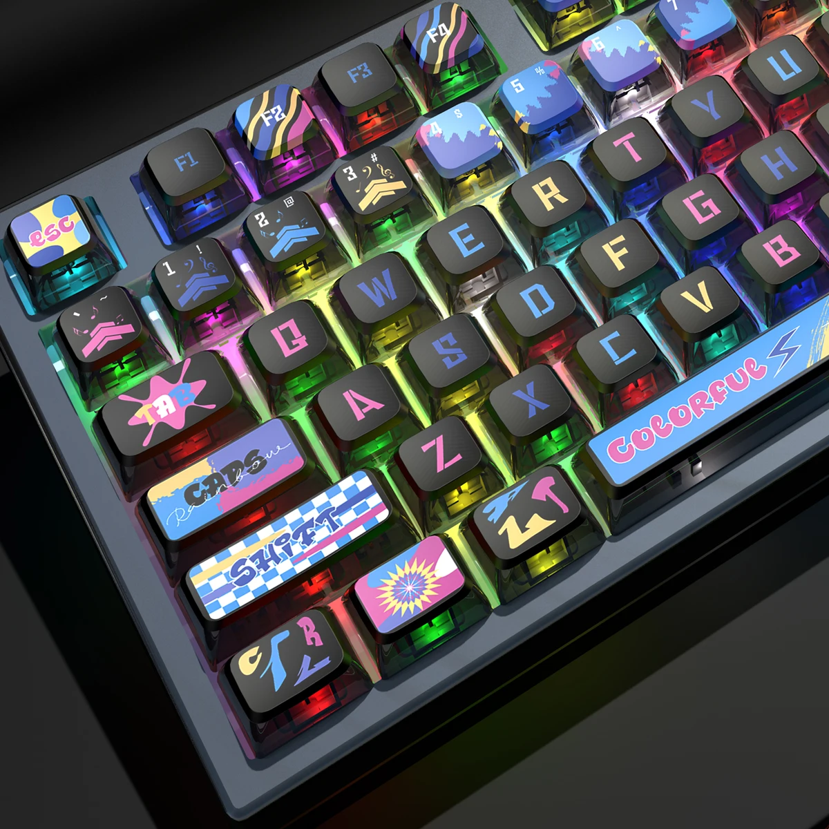 Neon four-sided transparent keycap pbt hot sublimation material transparent double leather milk custom mechanical keyboard cap
Neon four-sided transparent keycap pbt hot sublimation material transparent double leather milk custom mechanical keyboard cap