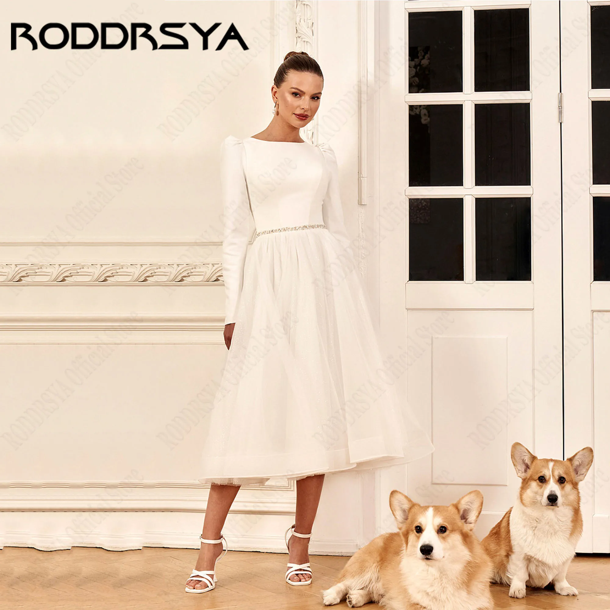 RODDRSYA Long Sleeves Bride Dresses 2025 A-Line Tulle Vintage Wedding Gowns O-Neck V-Back Buttons vestidos de novia Customized
RODDRSYA Long Sleeves Bride Dresses 2025 A-Line Tulle Vintage Wedding Gowns O-Neck V-Back Buttons vestidos de novia Customized