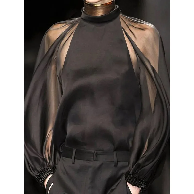 Tinaa Office Lady Mesh T-shirt 2025 Plus size Solid Color See-Through Long Sleeve Stand Neck Workwear Pullovers Tops 137826
Tinaa Office Lady Mesh T-shirt 2025 Plus size Solid Color See-Through Long Sleeve Stand Neck Workwear Pullovers Tops 137826