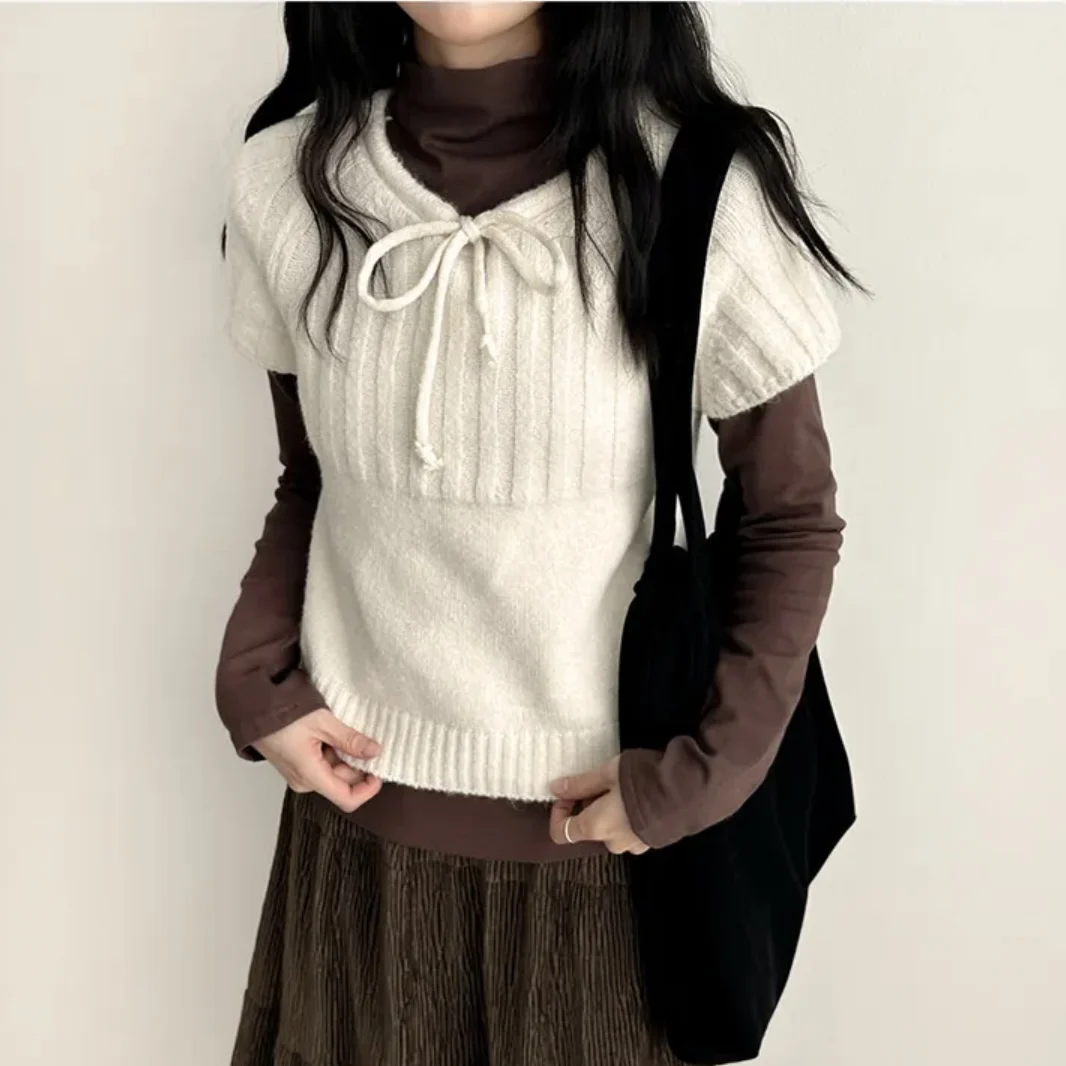 Spring 2026 Women's Knitted ort Sve Pullover Sweater oulder Insertion Outerwear Vest Layering Top Faion Trend
Spring 2026 Women's Knitted ort Sve Pullover Sweater oulder Insertion Outerwear Vest Layering Top Faion Trend