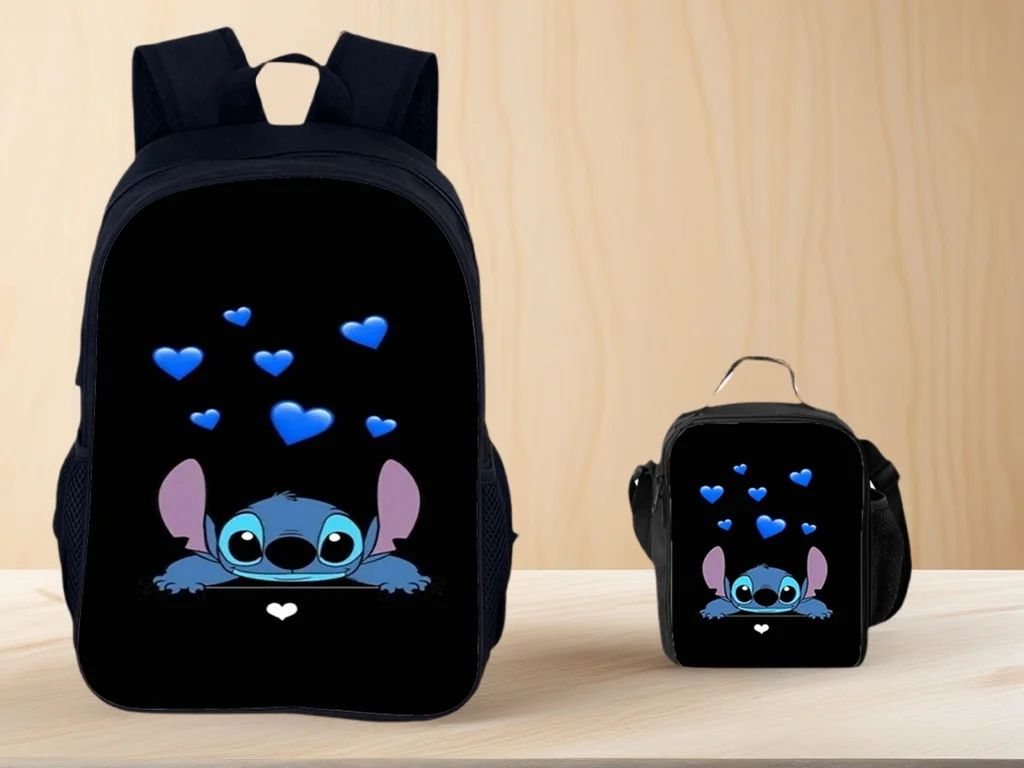 Casual Stitch Backpack with Insulated Lunch Bag 2 Pcs Set-2 in 1 Student Book Bag Set Kids Back to School Knapsack
Casual Stitch Backpack with Insulated Lunch Bag 2 Pcs Set-2 in 1 Student Book Bag Set Kids Back to School Knapsack