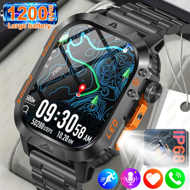 2026 New Men Outdoor Military Smart Watch 1200mAh Battery GPS HD Call Health Monitoring 2.01-inch Waterproof Sports Smartwatch
2026 New Men Outdoor Military Smart Watch 1200mAh Battery GPS HD Call Health Monitoring 2.01-inch Waterproof Sports Smartwatch