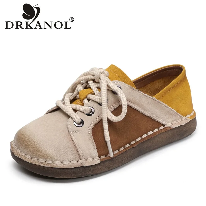DRKANOL Women Genuine Leather Flat Shoes 2026 Spring Handmade Retro Mixed Colors Soft Comfort Low Heel Casual Shoes H269038Z
DRKANOL Women Genuine Leather Flat Shoes 2026 Spring Handmade Retro Mixed Colors Soft Comfort Low Heel Casual Shoes H269038Z