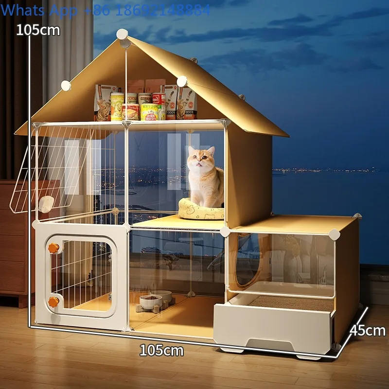 Клетка для домашнего использования, внутренняя кошачья вилла, кошачий домик со встроенным туалетом, всесезонный небольшой шкаф
Клетка для домашнего использования, внутренняя кошачья вилла, кошачий домик со встроенным туалетом, всесезонный небольшой шкаф