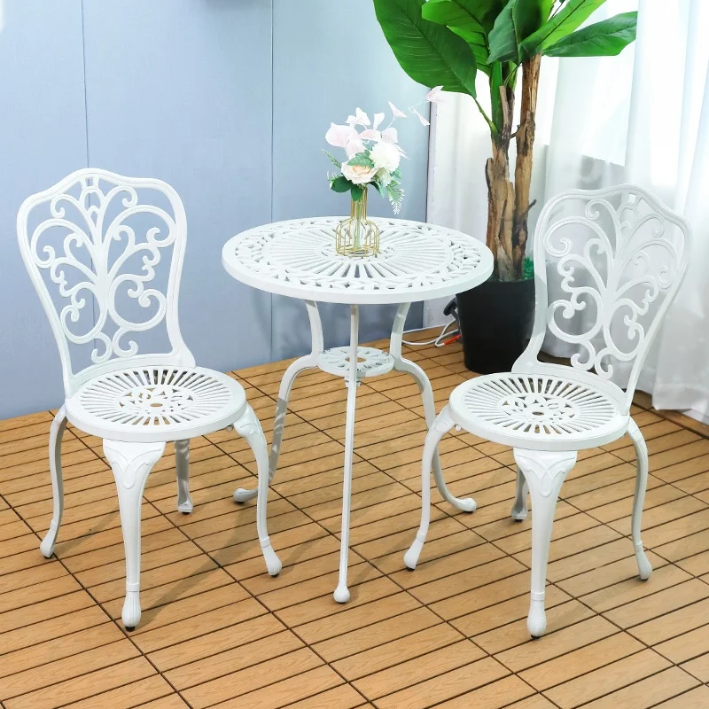 Wholesale 3-Piece Small Modern Design Metal Aluminum Outdoor Patio Furniture Set Balcony Garden Bistro Tables And Chairs
Wholesale 3-Piece Small Modern Design Metal Aluminum Outdoor Patio Furniture Set Balcony Garden Bistro Tables And Chairs
