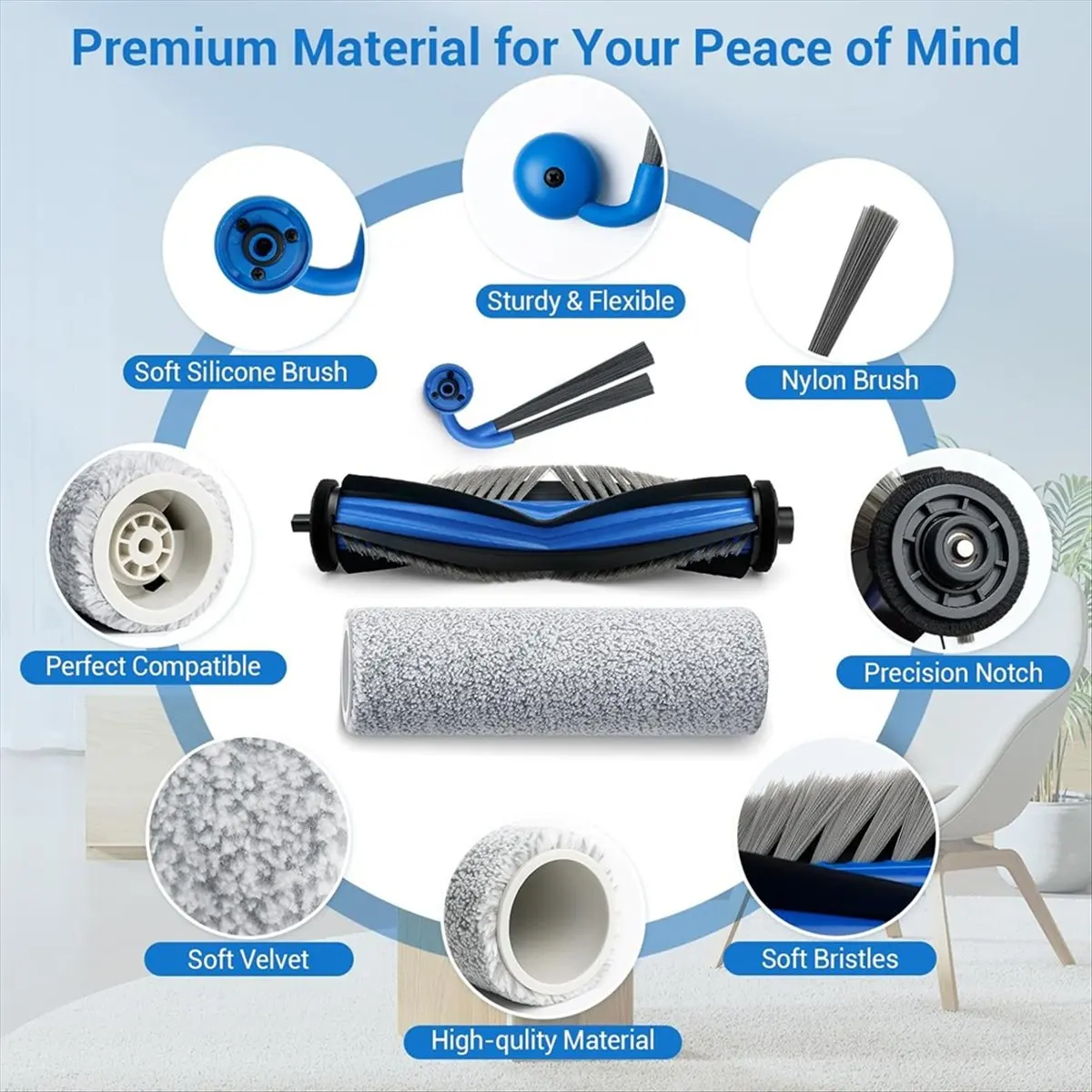 Super 24 Pcs for Ecovacs Deebot X9 Pro Omni X9 Pro Vacuum Robot Main Side Brush Mop Filter Dust Bags
Super 24 Pcs for Ecovacs Deebot X9 Pro Omni X9 Pro Vacuum Robot Main Side Brush Mop Filter Dust Bags