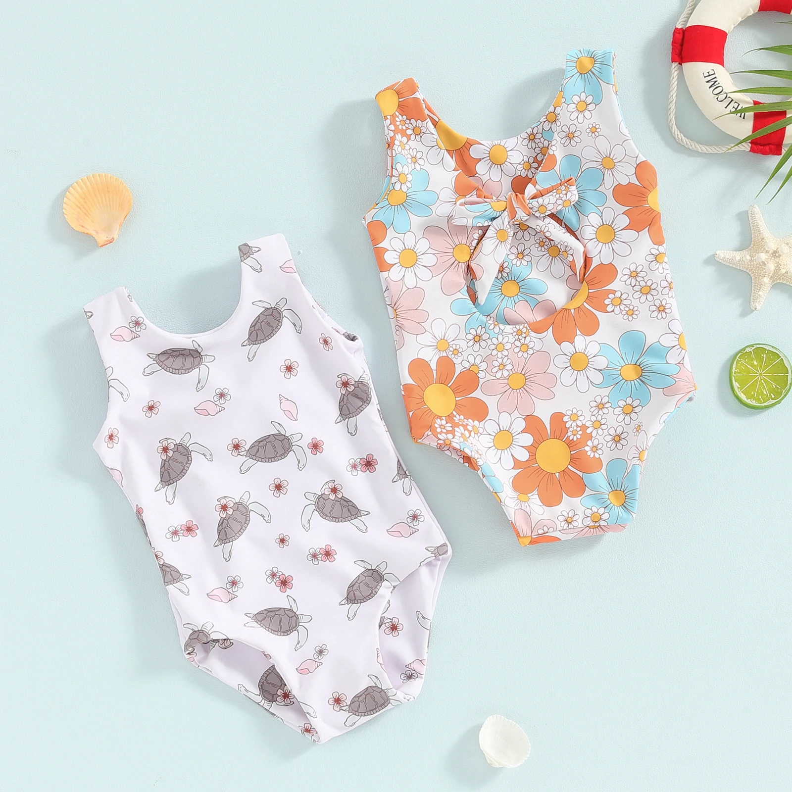 Toddler Baby Girl Summer Swimsuit Cute Floral/Turtle Print Sleeveless Swimwear Bathing Suit
Toddler Baby Girl Summer Swimsuit Cute Floral/Turtle Print Sleeveless Swimwear Bathing Suit