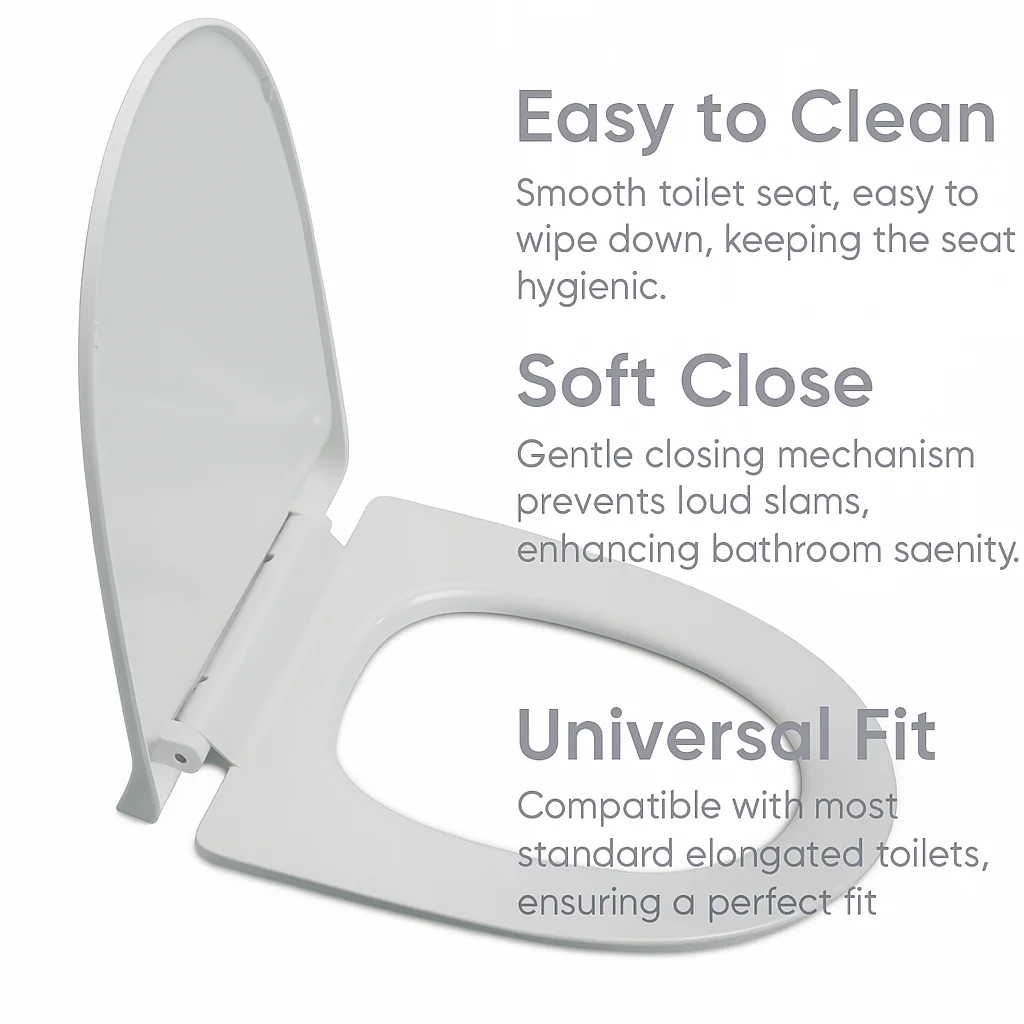 Универсальное сменное сиденье для унитаза, прочная пластиковая крышка, простая установка для домашней ванной комнаты
Универсальное сменное сиденье для унитаза, прочная пластиковая крышка, простая установка для домашней ванной комнаты