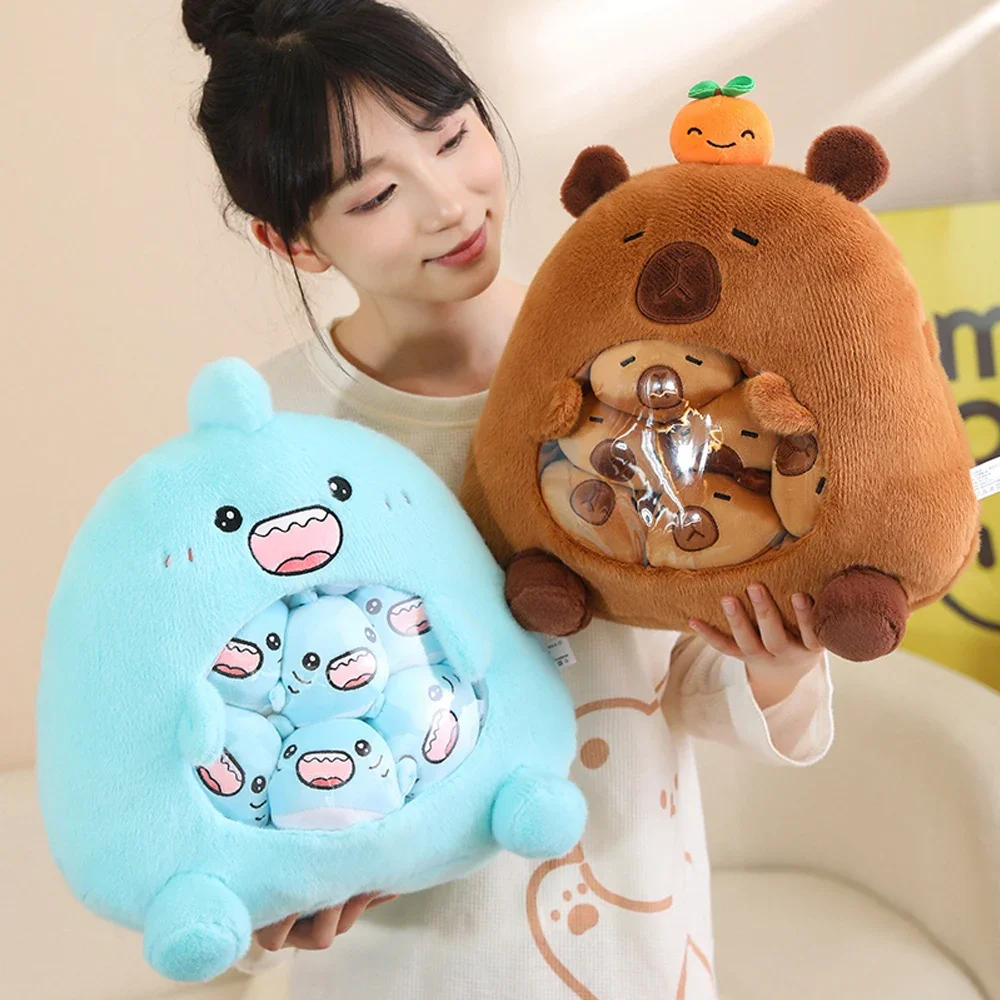 Cute Capybara Bear Plush Toy Snack Bag Pillow - 6 Mini Stuffed Animals Inside Soft Plushie Gift for Kids Girls Boys
Cute Capybara Bear Plush Toy Snack Bag Pillow - 6 Mini Stuffed Animals Inside Soft Plushie Gift for Kids Girls Boys