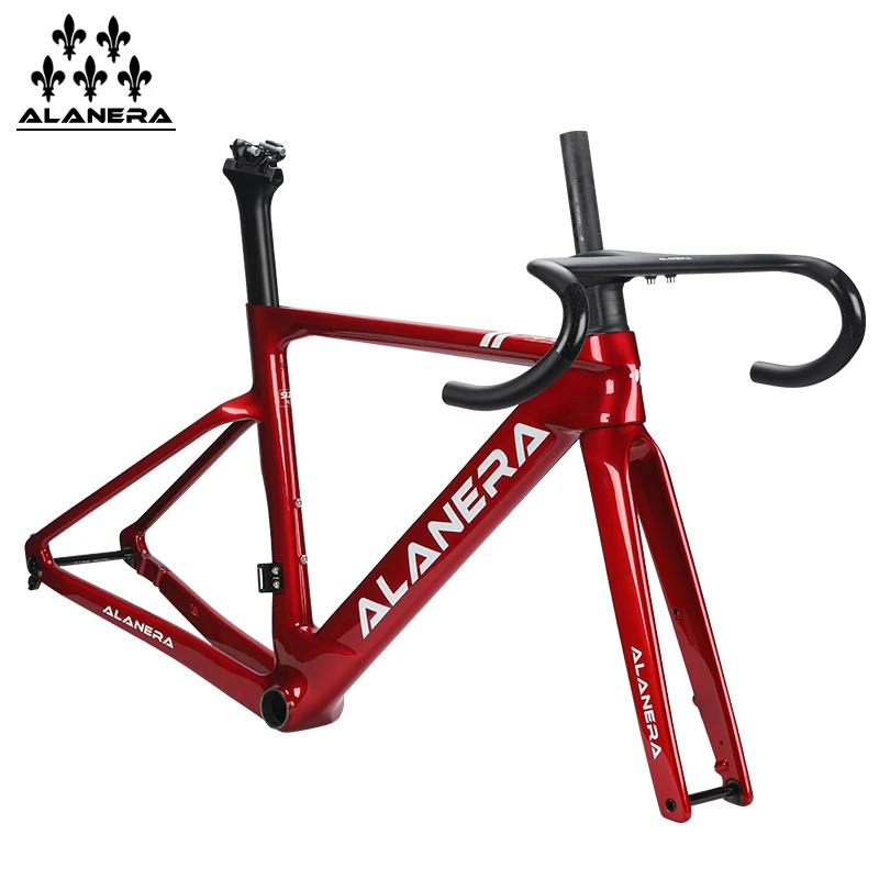 Transparent red ALANERA Aerodynamic EPS molded carbon frame Viking Display CARBON FRAME equipped with newly released handlebar
Transparent red ALANERA Aerodynamic EPS molded carbon frame Viking Display CARBON FRAME equipped with newly released handlebar