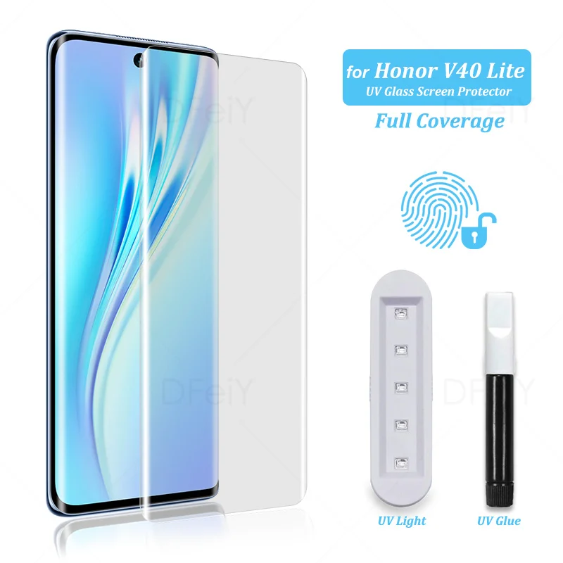 UV Screen Protector For Honor V40 Lite Tempered Glass Film Full Screen Glue For Honor V40 Full Cover UV Glass
UV Screen Protector For Honor V40 Lite Tempered Glass Film Full Screen Glue For Honor V40 Full Cover UV Glass