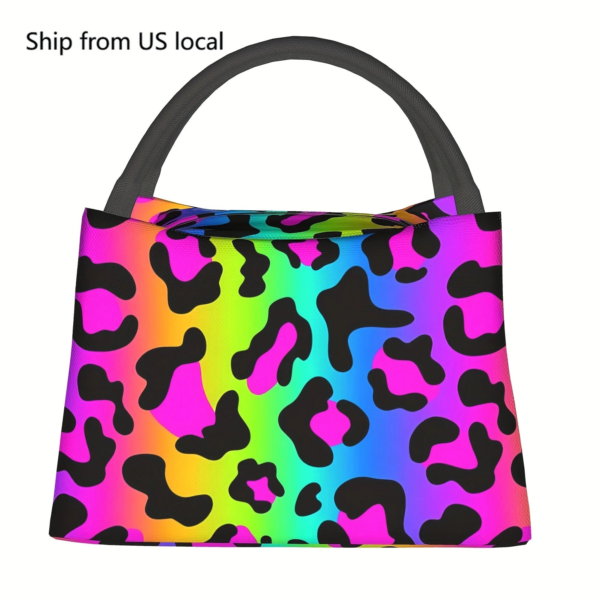 1pc Colorful Leopard Print Reusable Insulated Lunch Bag - Vibrant Polyester Cooler Tote for Camping, Beach, Office & Outdoor Use
1pc Colorful Leopard Print Reusable Insulated Lunch Bag - Vibrant Polyester Cooler Tote for Camping, Beach, Office & Outdoor Use