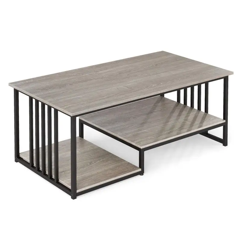 43.5" Coffee Table 2-Tier with Open Storage Shelf-Oak
43.5" Coffee Table 2-Tier with Open Storage Shelf-Oak