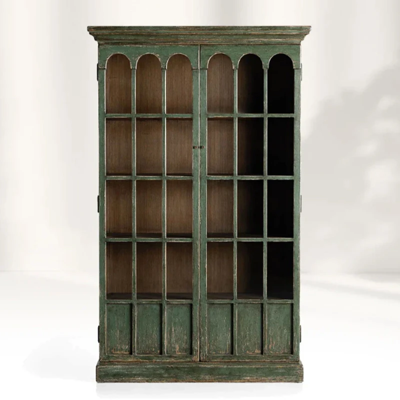 Solid Wood Bookcase American Retro Old Glass Door Decorative Cabinet Living Room Locker Display
Solid Wood Bookcase American Retro Old Glass Door Decorative Cabinet Living Room Locker Display