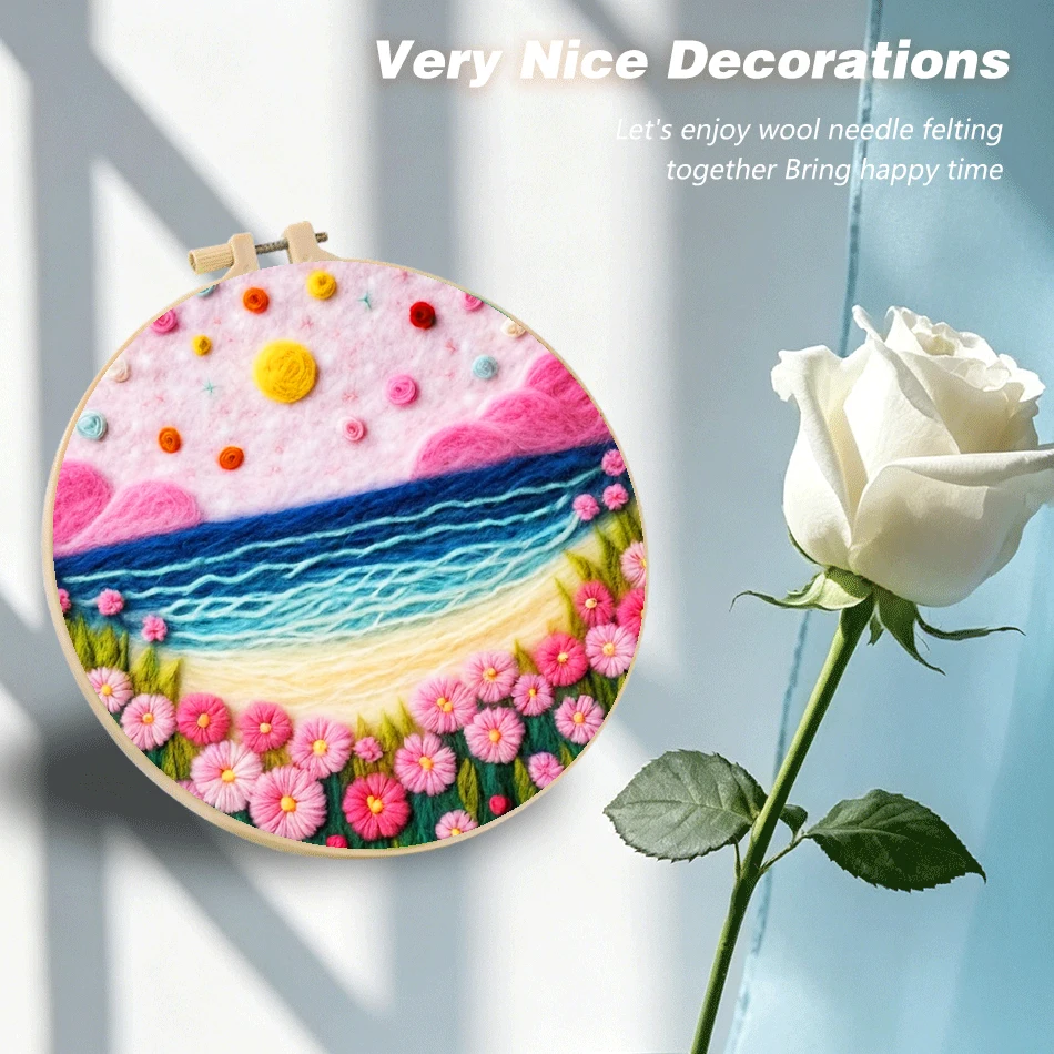 RUOPOTY Seaside Wool Felt Painting Original Gifts For Adults Beginners Scenery Needle Felting Kits For Beginners Home Decor Gift
RUOPOTY Seaside Wool Felt Painting Original Gifts For Adults Beginners Scenery Needle Felting Kits For Beginners Home Decor Gift