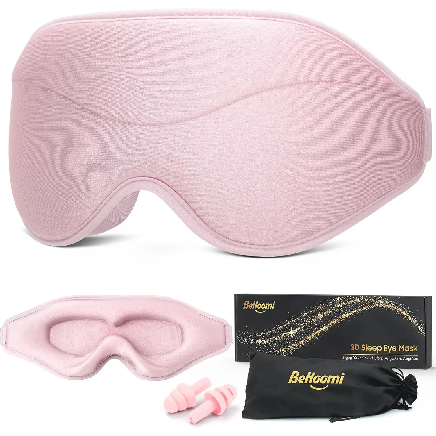 Sleep Mask For Women Men, 3D Contoured Eye Mask For Total Blackout, Ultra Soft Adjustable Sleeping Mask For Travel Yoga Meditation, Pink
Sleep Mask For Women Men, 3D Contoured Eye Mask For Total Blackout, Ultra Soft Adjustable Sleeping Mask For Travel Yoga Meditation, Pink