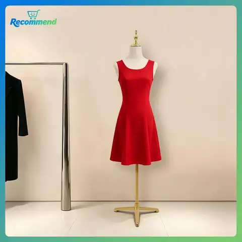 Mannequin Torso, Female Sewing Mannequin, Height Adjustable Dress Form, High Stability Metal Frame, Mannequin Body for Clothing Gown Jewelry Display, 55-78 Inch ,Gold