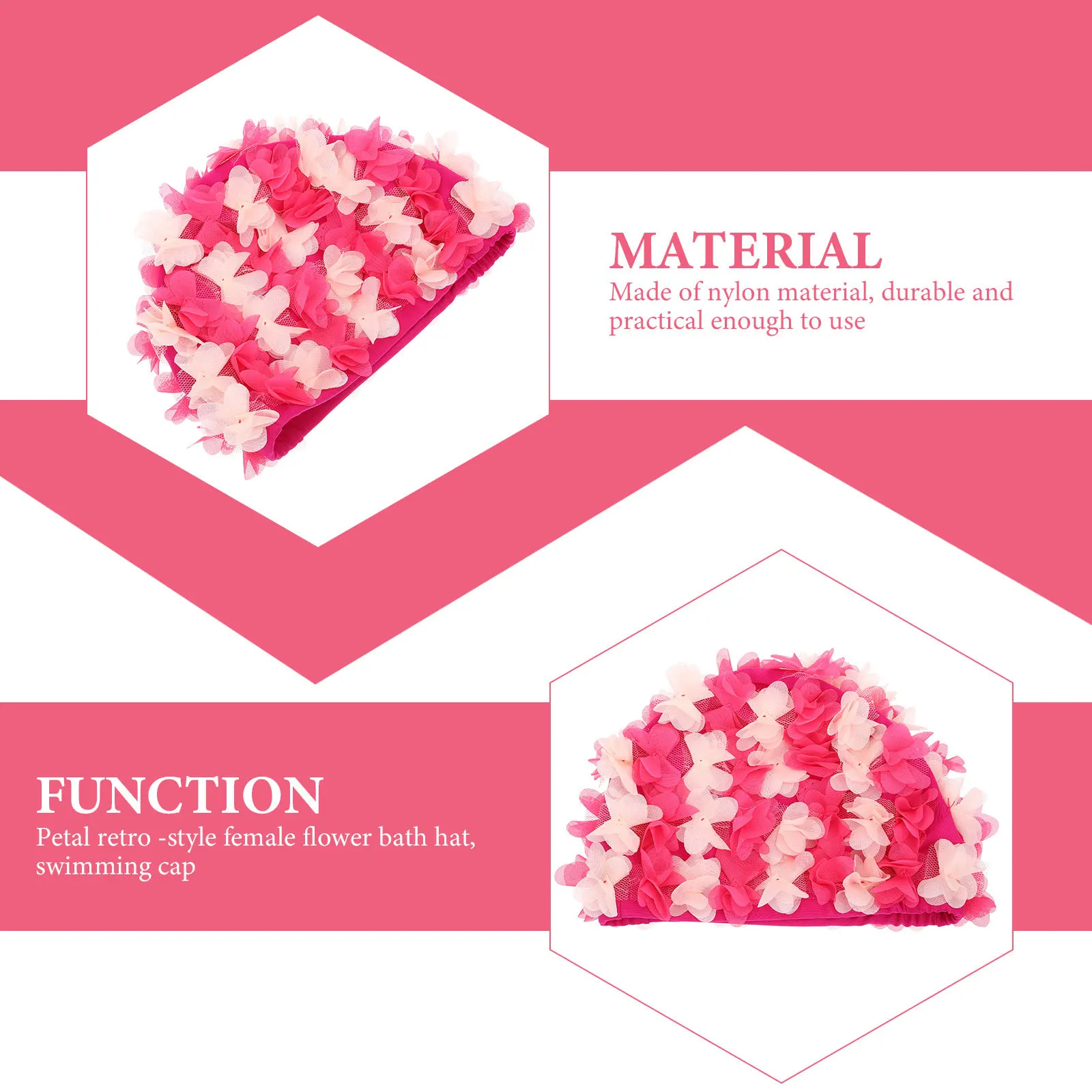 One Size Fits All Retro Flower Petals Swimming Hat Lightweight Durable Pool Bath Shower Hat Decorative Swim Cap for Women
One Size Fits All Retro Flower Petals Swimming Hat Lightweight Durable Pool Bath Shower Hat Decorative Swim Cap for Women
