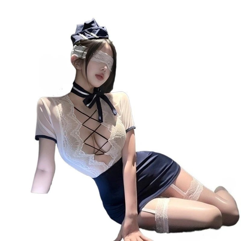 Sexy Lingerie Stewardess Outfit Wrap Hip Skirt Office Lady Cosplay Costumes Secretary Lace See-Through Dress Uniform Temptation
Sexy Lingerie Stewardess Outfit Wrap Hip Skirt Office Lady Cosplay Costumes Secretary Lace See-Through Dress Uniform Temptation
