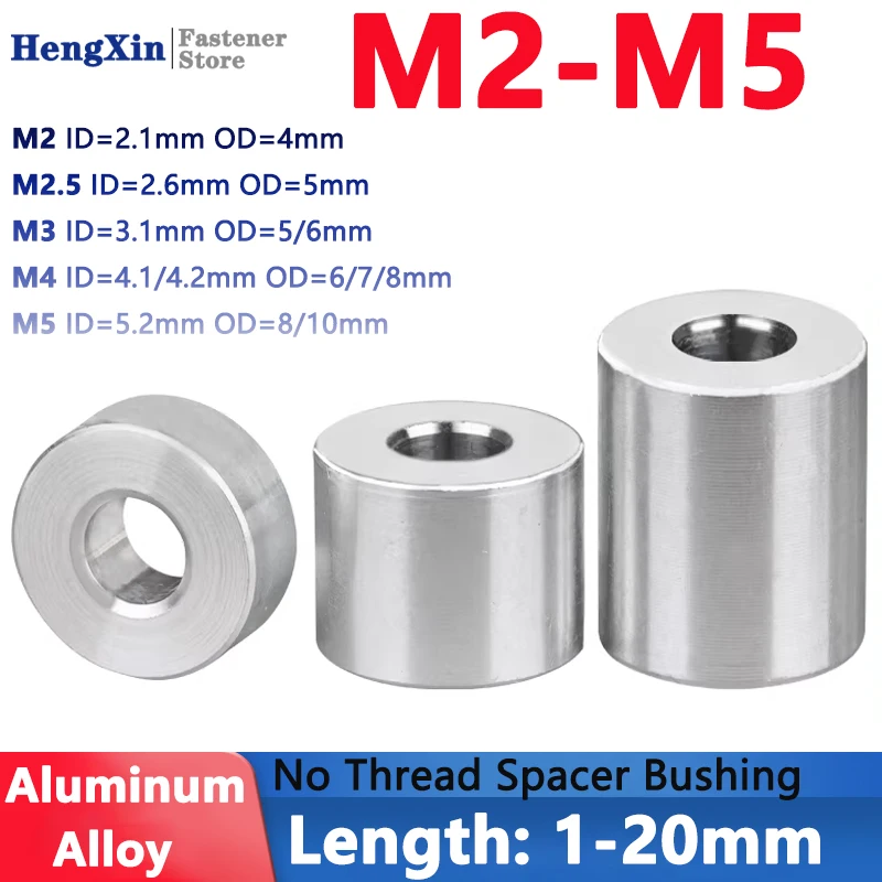 5-20pcs M2 M2.5 M3 M4 M5 Aluminum Alloy Bushing Gasket No Thread Standoff Spacer Round Hollow Flat Washer Sleeve Length 1-20mm
5-20pcs M2 M2.5 M3 M4 M5 Aluminum Alloy Bushing Gasket No Thread Standoff Spacer Round Hollow Flat Washer Sleeve Length 1-20mm