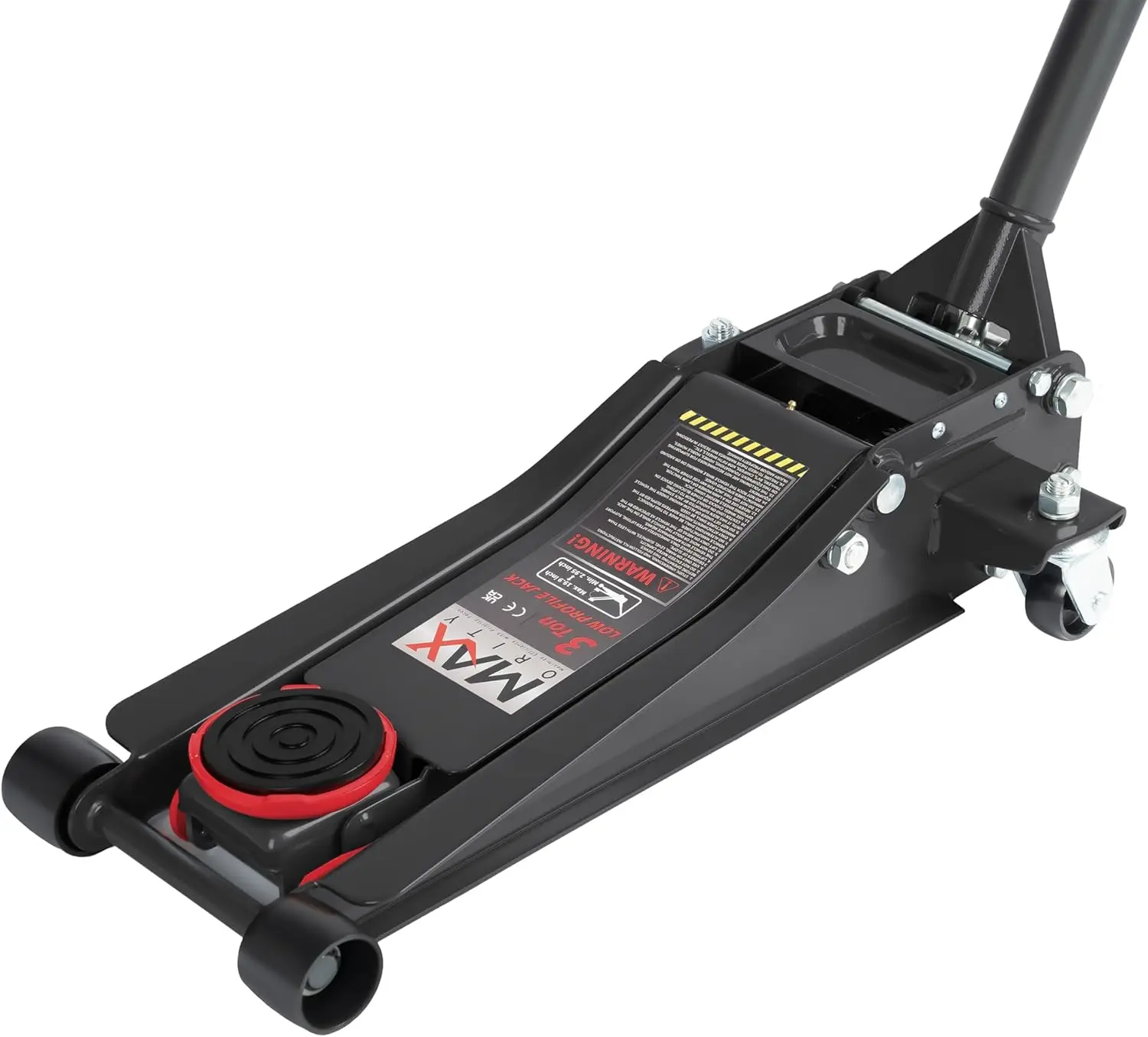 3-Ton (6600lbs) Low Profile Hydraulic Heavy-Duty Steel Floor Jack with Dual Pistons Quick Lift Pump
3-Ton (6600lbs) Low Profile Hydraulic Heavy-Duty Steel Floor Jack with Dual Pistons Quick Lift Pump