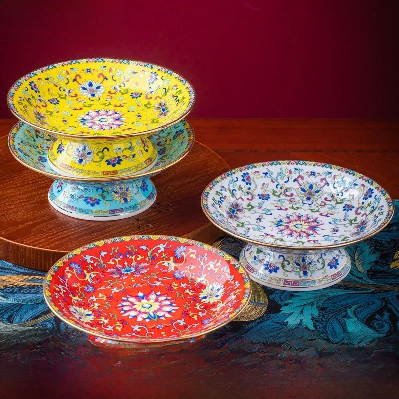 Jingdezhen Cerc Fruit Bowl High Footed Chinese Sle Living Room Decorative Item Bone China Fruit Plate Home Use Diningware
Jingdezhen Cerc Fruit Bowl High Footed Chinese Sle Living Room Decorative Item Bone China Fruit Plate Home Use Diningware