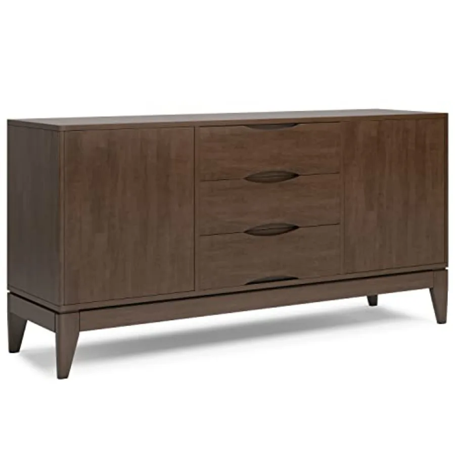 Harper Buffet - 60 inch Wide Solid Hardwood 3-Door Sideboard Buffet in Walnut Brown, Mid-Century Modern Storage Cabinet for Din
Harper Buffet - 60 inch Wide Solid Hardwood 3-Door Sideboard Buffet in Walnut Brown, Mid-Century Modern Storage Cabinet for Din