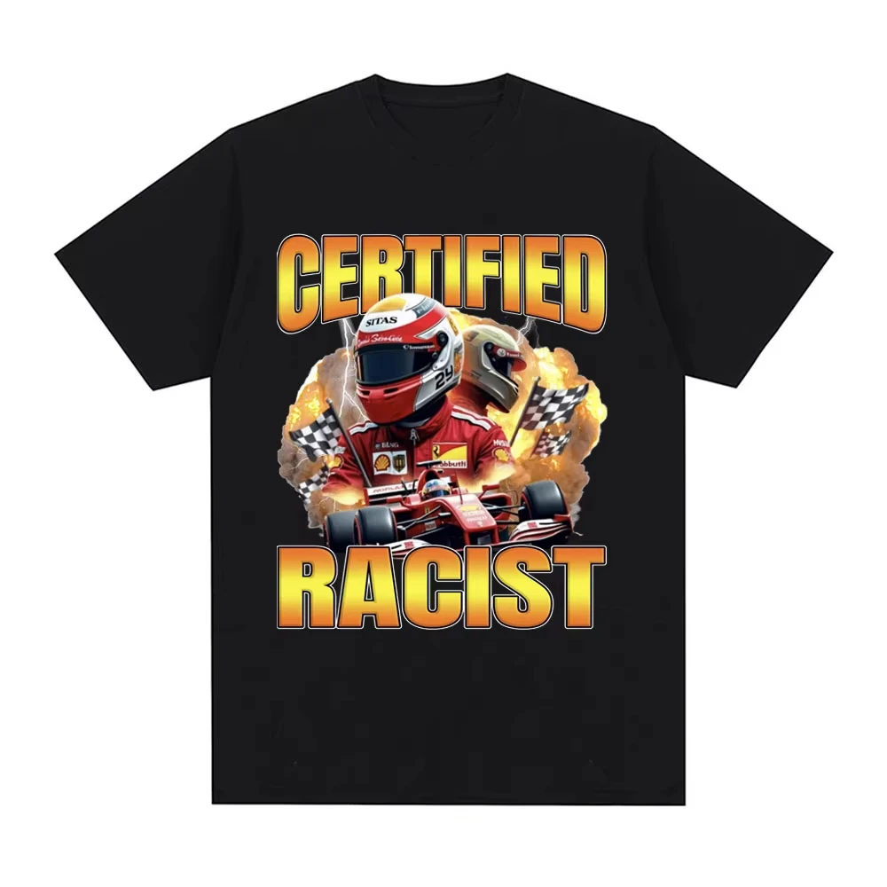 Professional Certified Racist Racing Meme T-Shirt Men's Fashion Vintage Short Sleeve T-shirts Cotton Casual Oversized T Shirts
Professional Certified Racist Racing Meme T-Shirt Men's Fashion Vintage Short Sleeve T-shirts Cotton Casual Oversized T Shirts